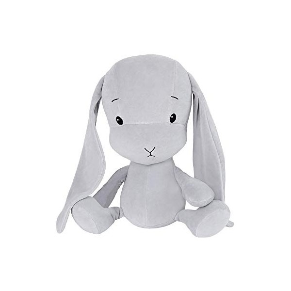 Effiki Effiki5901832946311 Bunny Jouet avec Oreilles, Gris, 35 cm