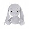 Effiki Effiki5901832946311 Bunny Jouet avec Oreilles, Gris, 35 cm