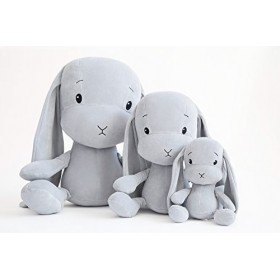 Effiki Effiki5901832946311&nbsp;Bunny Jouet avec Oreilles, Gris, 35&nbsp;cm