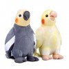 FRANKIEZHOU Lot de 2 jouets en peluche réalistes pour perroquet, perroquet en peluche pour épaule, perroquet en peluche, doux