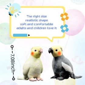 FRANKIEZHOU Lot de 2 jouets en peluche réalistes pour perroquet, perroquet en peluche pour épaule, perroquet en peluche, doux