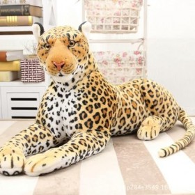 PaMut Roi de la forêt réaliste de Taille géante, Animaux en Peluche léopard, Jouets en Peluche guépard, Jouets en Peluche léo