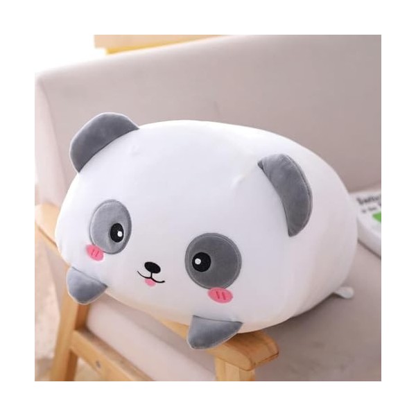 EacTEL Panda - Peluche panda mignon - Coussin en peluche kawaii - Coussin cylindrique - Jouet doux - Cadeau danniversaire po