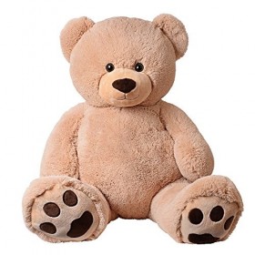 TE-Trend XXL Ours en Peluche Géant Peluche Animaux en Peluche Géante Ourson Énorme Ourson Rico Beige 135 CM avec Pattes - Col
