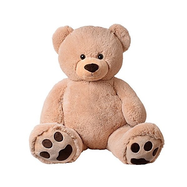 TE-Trend XXL Ours en Peluche Géant Peluche Animaux en Peluche Géante Ourson Énorme Ourson Rico Beige 135 CM avec Pattes - Col