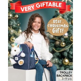 Naturally KIDS Sac de Chariot à Licorne Blanche Peluche