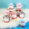 Kasyat 12 Pièces Mini Jouet Animal Pingouin en Peluche de Noël, Poupée Petit Bébé Pingouin Mignon en Peluche Pendentif de Sac