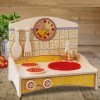 Dida - Mini Cuisine Bois - décor Jaune - Cuisine Jouet en Bois pour Les Enfants