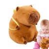 Qikam Peluche Capybara | Simulation Capybara Jouet Mignon Capybara Oreiller,Oreiller de poupée en Peluche Marron Doux et Conf