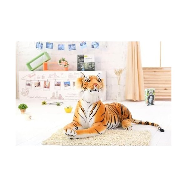 KiLoom Géant Noir Léopard Panthère Jaune Tigre Blanc Peluche Jouets en Peluche Animal Coussin Poupée pour Enfants 120cm 4