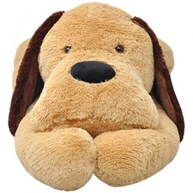 Toshilian Peluche Géante, Jouet danimaux en Peluche Jouet Enfant Chien en Peluche 160 cm Marron