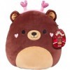 Squishmallows Omar lours – Peluche sous licence officielle Kellytoy pour la Saint-Valentin – Ours en peluche doux et spongie