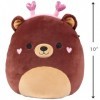 Squishmallows Omar lours – Peluche sous licence officielle Kellytoy pour la Saint-Valentin – Ours en peluche doux et spongie