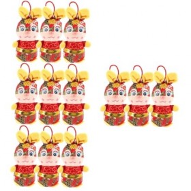 ibasenice 12 Pièces Ornement Année du Lapin Peluche Lapin Zodiaque Chinois Poupée Lapin du Nouvel an Chinois Décor De La Fête