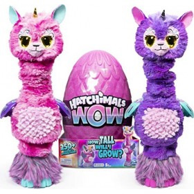 Hatchimals Wow, Interactif Llalacorn de 81, 30&nbsp;cm avec Œuf à Faire Éclore Plusieurs Fois Les Styles Peuvent Varier 