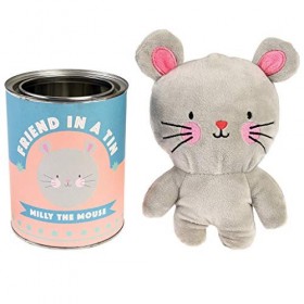 Rex London Mignonne peluche pour enfant dans une boîte métallique – Motif au choix Milly la souris 