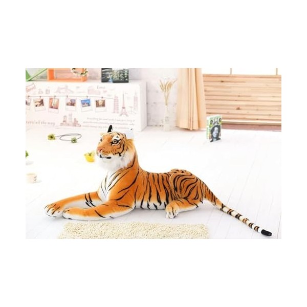 LfrAnk Réaliste Tigre léopard Peluche Tigre Jaguar poupée Enfants Cadeau d’Anniversaire Cadeau de Noël 120cm 3
