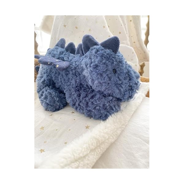 MON AMI Starblaze le dragon en peluche - 30,5 cm, adorable jouet dragon doux pour enfants, animaux préhistoriques, bleu