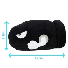 TOMY Club Mocchi Mocchi - Peluche Bill Balle Méga 40 cm de lunivers Nintendo Super Mario. Super douce et idéale pour les col