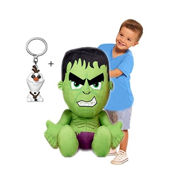 Marvel Avengers Hulk Peluche XXL 90 cm + porte-clés gratuit