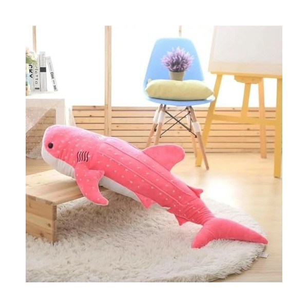 KiLoom Peluche Requin Doux Grande Baleine Bleue Créative Requin en Peluche Poisson De Mer Oreiller Belle Poupée Bébé Enfants 