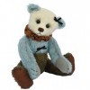 Clemens Ours en peluche Melba 25 cm Blanc/bleu/vert