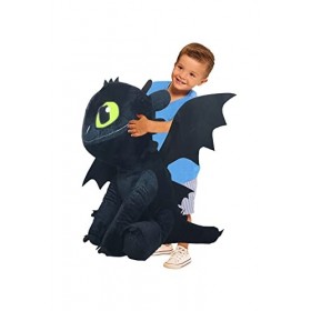 Dinotoys Peluche Dragon en forme de dragon - Sans dents - Taille XXL 110-112 cm