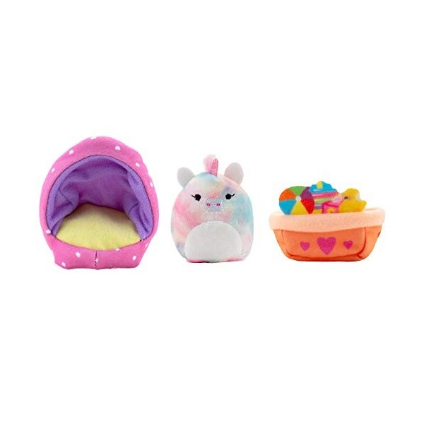 Squishville Squishmallows Ensemble daccessoires de Chambre en Peluche