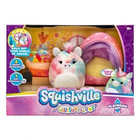 Squishville Squishmallows Ensemble daccessoires de Chambre en Peluche
