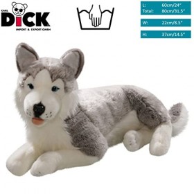 Carl Dick Peluche Husky couché 60cm 2703
