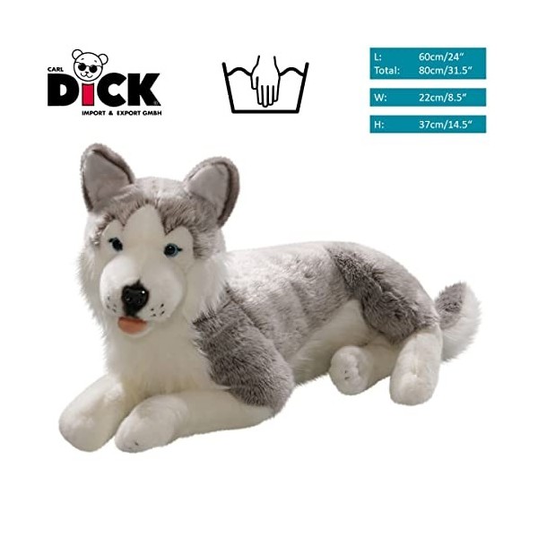 Carl Dick Peluche Husky couché 60cm 2703