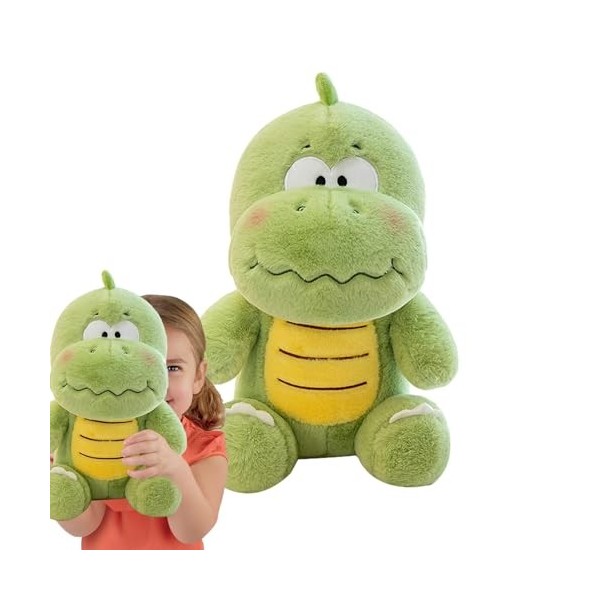 BROJAQ Peluche Dinosaure, Dinosaure en Peluche,Mignon Animal en Peluche Dino Vert | Poupée en Peluche Confortable et Douce, P