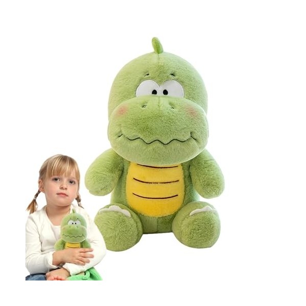 BROJAQ Peluche Dinosaure, Dinosaure en Peluche,Mignon Animal en Peluche Dino Vert | Poupée en Peluche Confortable et Douce, P