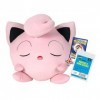 Arkero-G Compatible avec Pokemon Peluche Peluche Pummeluff 45 cm endormi Jouet – Doudou + Carte Pummeluff Soft Sleeves