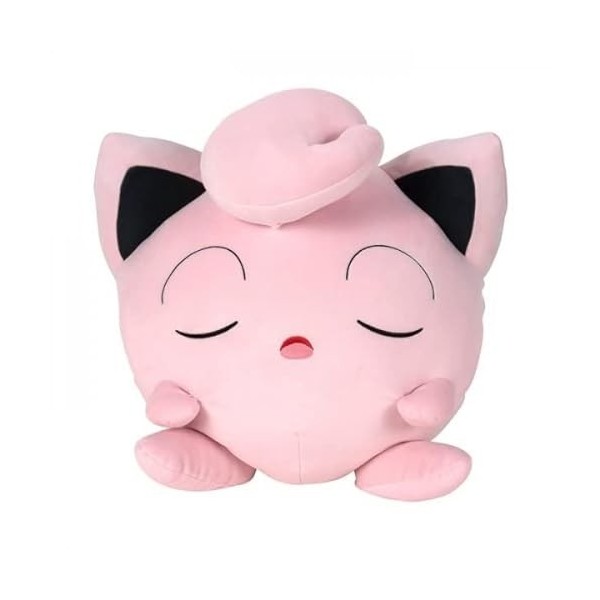 Arkero-G Compatible avec Pokemon Peluche Peluche Pummeluff 45 cm endormi Jouet – Doudou + Carte Pummeluff Soft Sleeves