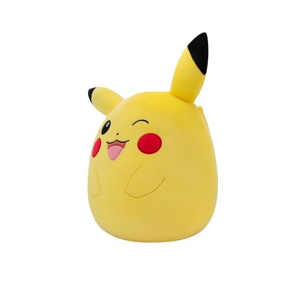 Squishmallows Peluche Pokémon Pikachu de 35,6 cm – Ajoutez Pikachu à votre équipe, animal en peluche ultra doux, peluche offi
