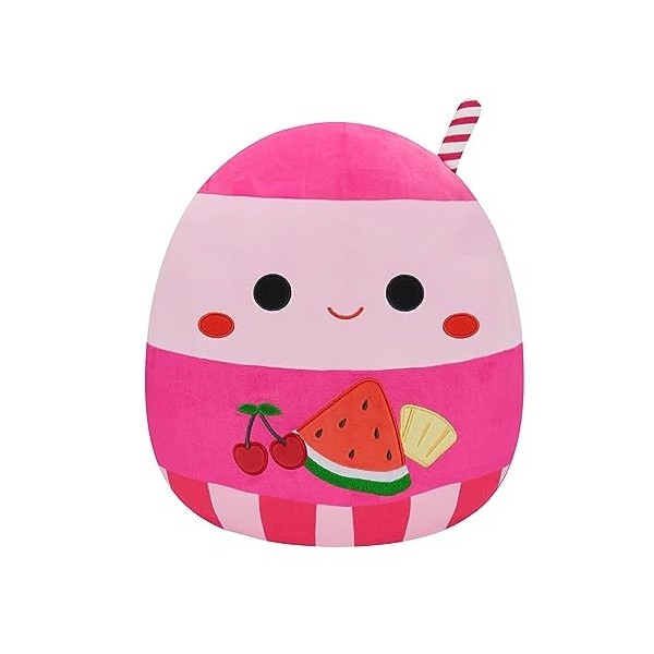 Squishmallows Jans Jans Pochette à jus de fruits originale 35,6 cm – Grande peluche officielle Jazwares