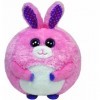 TY 38045 – Beanie Ballz Carnation Ballon – Lapin en Peluche Animaux, ø 12 cm, Rose