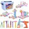 Veluoess 79 Pièces Jouet Doutil pour Enfant, Jeux Bricolage Boîte à Outils Jouet Doutil de Jeu de Simulation Outils de Cons