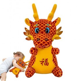 LEVABE Poupée Dragon du Nouvel an – Animal en Peluche Dragon Super Doux – Année du Dragon en Peluche, Oreiller en Peluche du 