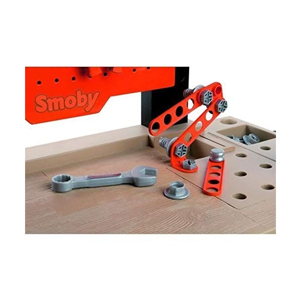 Smoby - BLACK+DECKER - Etabli Bricolo Center - Jouet Bricolage Enfant - 92 Accessoires - 1 Perceuse + Voiture à Construire - 