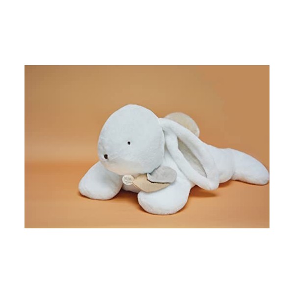 Doudou et Compagnie - Peluche Géant Lapin - 80 cm - Très Grande Peluche - Très Douce et Mignonne pour les Calins - Beige - Ca