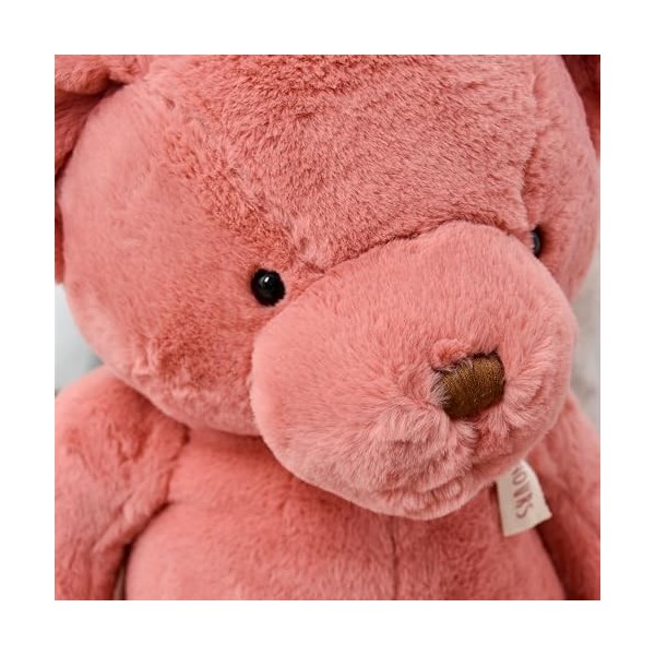 Histoire dOurs - Peluche Géante Ours - Le Nounours - Rose Praline - 75 cm - Très Grande Peluche Super Douce à Caliner pour l