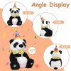 MIAODAM Jouet en peluche panda avec cupcake lumineux - Cadeau danniversaire pour fille de 3 ans - 37,6 cm - Jouet électrique