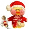 5 canards en peluche doux jaune avec accessoires Noël – 30 cm avec chapeau Noël et costume, cadeaux pour enfants Kot-au