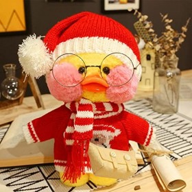 5 canards en peluche doux jaune avec accessoires Noël – 30 cm avec chapeau Noël et costume, cadeaux pour enfants Kot-au