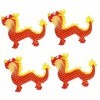 Toyvian 4 Pièces Jouet en Peluche Dragon Jouet De Mascotte en Peluche Dragon du Zodiaque Chinois Sac dargent Décor De Poupée