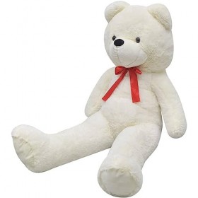 Toshilian Peluche Géante, Jouet danimaux en Peluche Jouet Enfant Ourson en Peluche XXL Blanc 135 cm