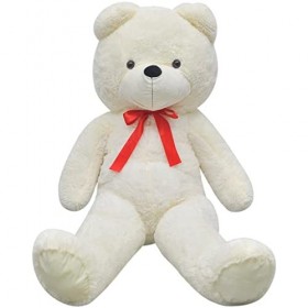 Toshilian Peluche Géante, Jouet danimaux en Peluche Jouet Enfant Ourson en Peluche XXL Blanc 135 cm