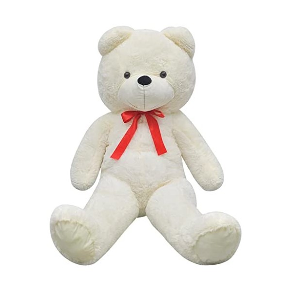 Toshilian Peluche Géante, Jouet danimaux en Peluche Jouet Enfant Ourson en Peluche XXL Blanc 135 cm